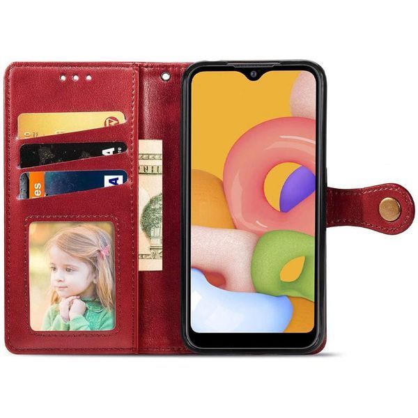 Шкіряний чохол-книжка GETMAN Gallant (PU) для Samsung Galaxy A07 Червоний 391227 фото