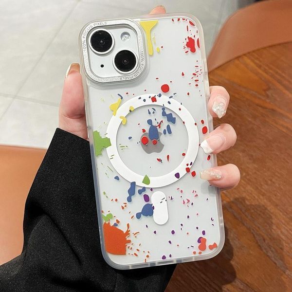 Чехол TPU+PC Flush with MagSafe для Apple iPhone 15 (6.1") White 312608 фото
