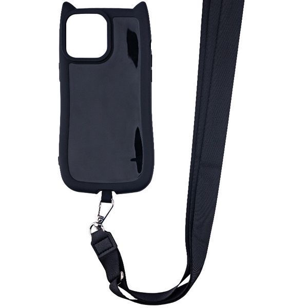 Чохол TPU GETMAN Cat with straps для Apple iPhone 14 Pro (6.1") Black 357594 фото