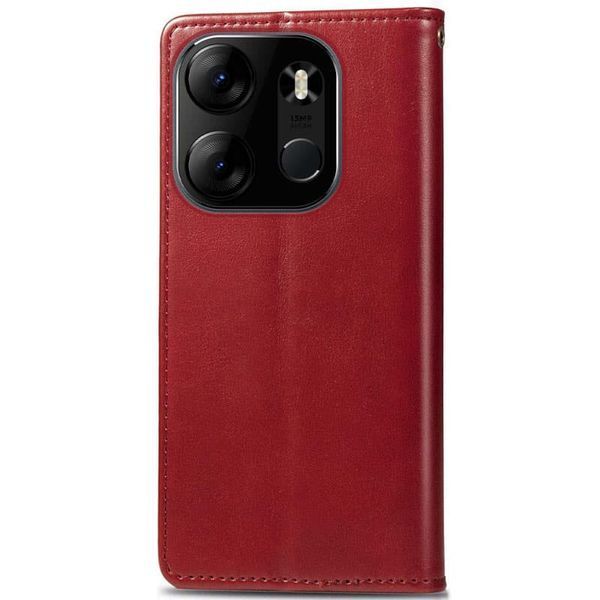 Шкіряний чохол книжка GETMAN Gallant (PU) для Tecno Spark Go 2023 Червоний 268113 фото