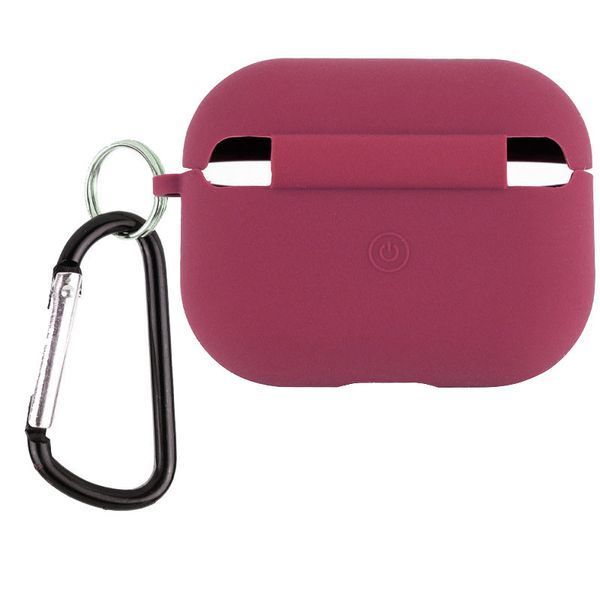 Силіконовий футляр з мікрофіброю для навушників Airpods 3 Бордовий / Plum 345011 фото