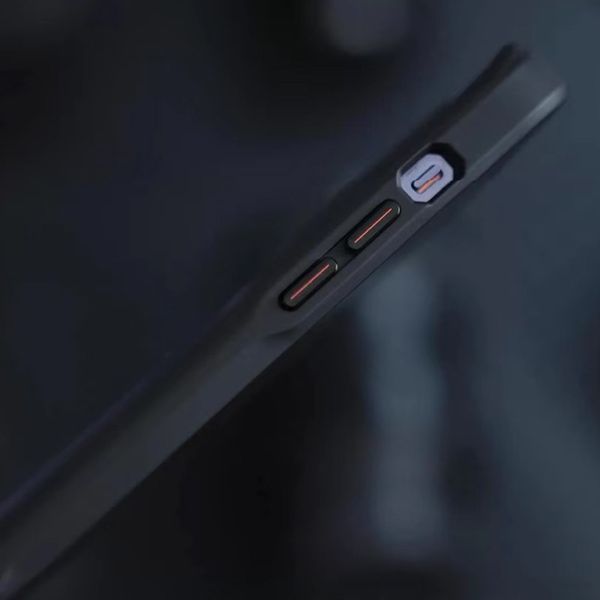 TPU+PC чохол Metal Buttons with MagSafe Carbon Ring для Apple iPhone 15 Pro Max (6.7") Чорний 321369 фото