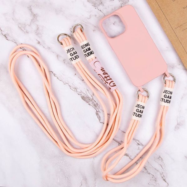 Чохол TPU two straps California для Apple iPhone 12 Pro / 12 (6.1") Рожевий / Pink Sand 255728 фото