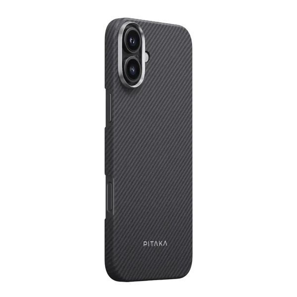 Чохол-накладка iPhone 16 Pitaka Ultra-Slim Case Twill 600D - Black/Grey (KI1601A) 377971 фото