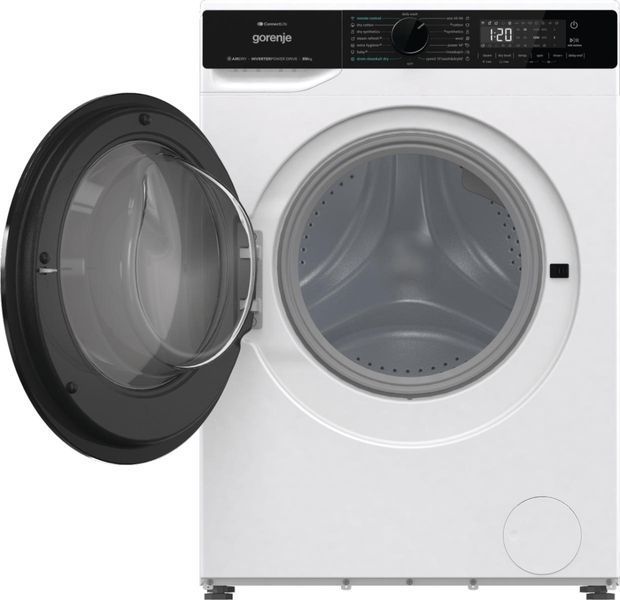 Прально-сушильна машина Gorenje фронтальна, 9(6)кг, 1400, A+, 55см, дисплей, інвертор, Wi-Fi, білий (WD2PA964ADW) 379923 фото