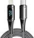 Кабель Essager LED Digital Display PD 20W Fast Charging Type C to Lightnining USB Cable 1m (EXCTL-YD01) Black 314494 фото 1