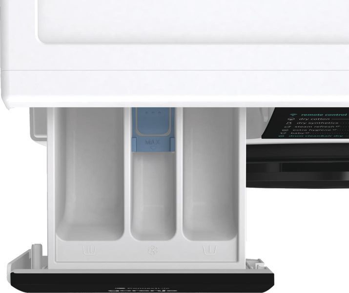 Прально-сушильна машина Gorenje фронтальна, 9(6)кг, 1400, A+, 55см, дисплей, інвертор, Wi-Fi, білий (WD2PA964ADW) 379923 фото