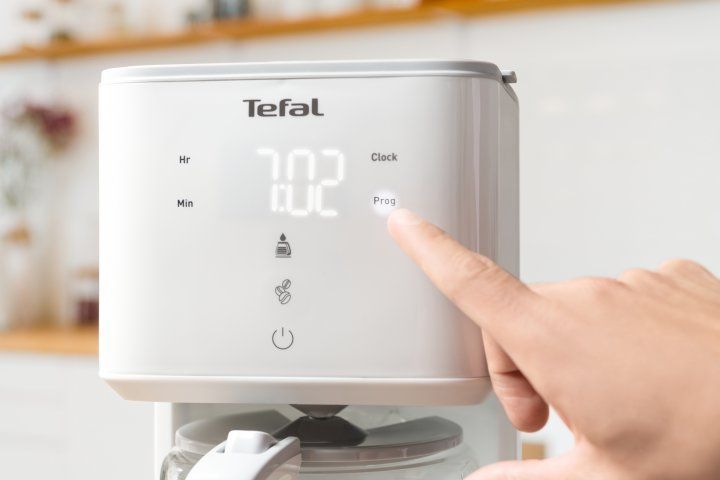 Кавоварка Tefal крапельна Sense 1.25л, мелена, LED-дисплей, сенсор.керування, білий (CM693110) 373053 фото