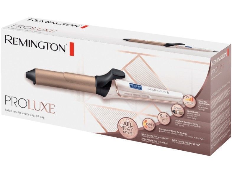 Плойка Remington ProLuxe, 54Вт, темп.режимів-11, D -32mm, 120-210С, дисплей, кераміка, рожево- золотий (CI9132) 370275 фото