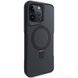 TPU+PC чохол Metal Buttons with MagSafe Carbon Ring для Apple iPhone 15 Pro Max (6.7") Чорний 321369 фото 1