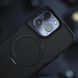 TPU+PC чохол Metal Buttons with MagSafe Carbon Ring для Apple iPhone 15 Pro Max (6.7") Чорний 321369 фото 4