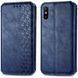Шкіряний чохол книжка GETMAN Cubic (PU) для Xiaomi Redmi 9A Синій 208080 фото 2