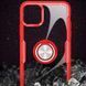 TPU+PC чохол Deen CrystalRing for Magnet (opp) для Apple iPhone 13 Pro (6.1") Безбарвний / Червоний 224892 фото 4