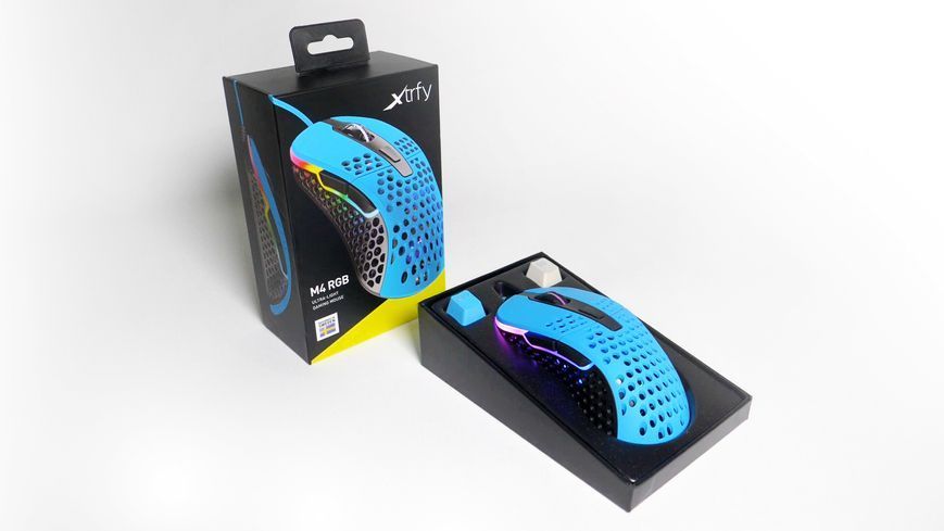 Миша Xtrfy M4, USB-A, RGB, Miami Blue (XG-M4-RGB-BLUE) 372481 фото