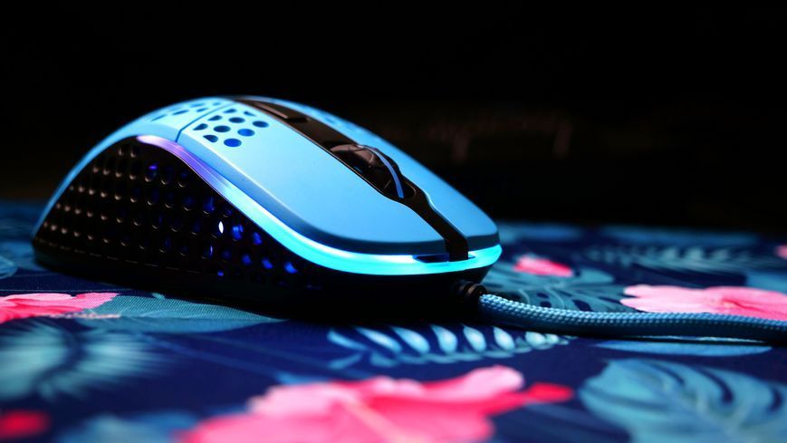 Миша Xtrfy M4, USB-A, RGB, Miami Blue (XG-M4-RGB-BLUE) 372481 фото