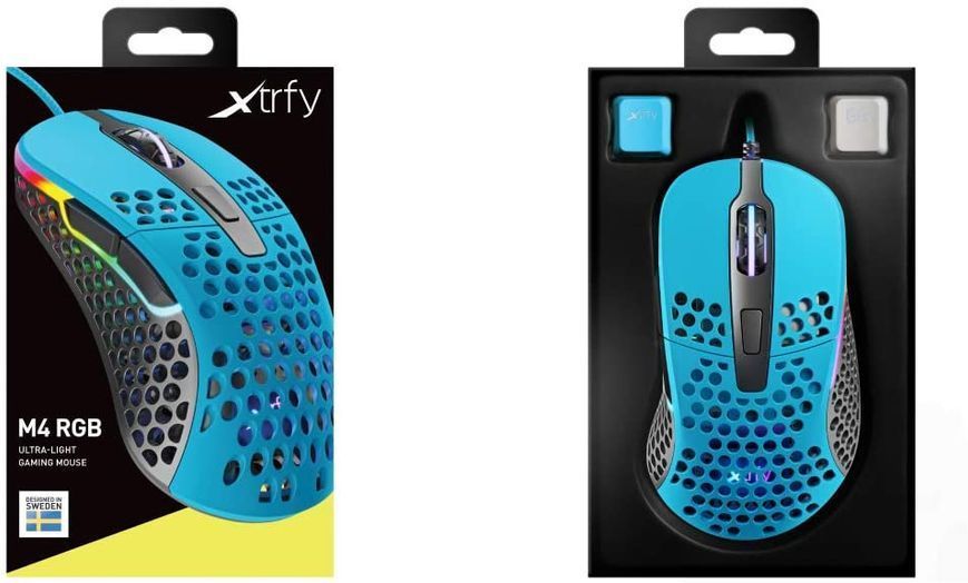 Миша Xtrfy M4, USB-A, RGB, Miami Blue (XG-M4-RGB-BLUE) 372481 фото