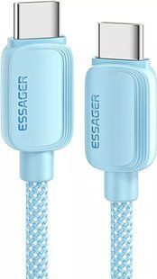 Кабель ESSAGER Breeze USB Cable Type C to Type C 2M 100W (EXCTT1-WLA03-P) Blue 314495 фото