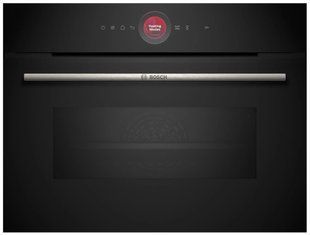 Духова шафа Bosch електрична компактна, 45л, A, дисплей, конвекція, ф-ція мікрохвиль, чорний (CMG7241B1) 363092 фото