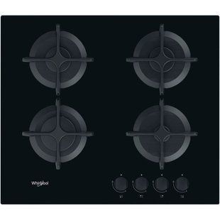 Варильна поверхня Whirlpool газова на склі, 60см, чавун, чорний (GOB616/NB) 369900 фото