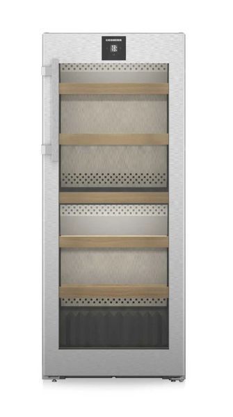 Холодильник Liebherr для вина, 145.4x59.7х67.5, холод.відд.-272л, зон - 1, бут-107, ST, дисплей, сріблястий 387791 фото