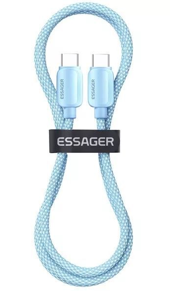 Кабель ESSAGER Breeze USB Cable Type C to Type C 2M 100W (EXCTT1-WLA03-P) Blue 314495 фото