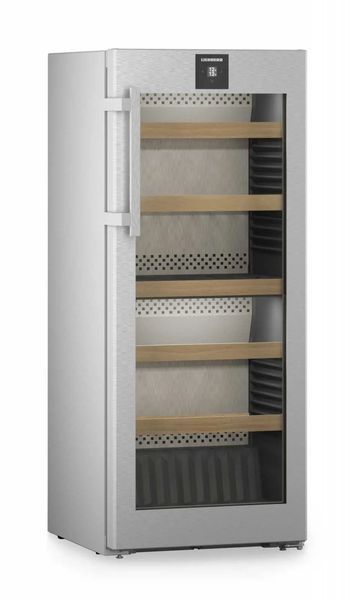 Холодильник Liebherr для вина, 145.4x59.7х67.5, холод.відд.-272л, зон - 1, бут-107, ST, дисплей, сріблястий 387791 фото