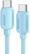Кабель ESSAGER Breeze USB Cable Type C to Type C 2M 100W (EXCTT1-WLA03-P) Blue 314495 фото 1