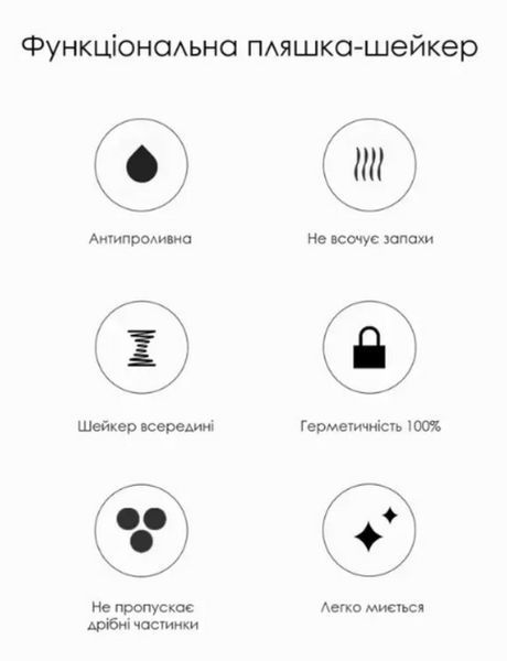 Пляшка-шейкер OYEET сіра (S2) 379157 фото