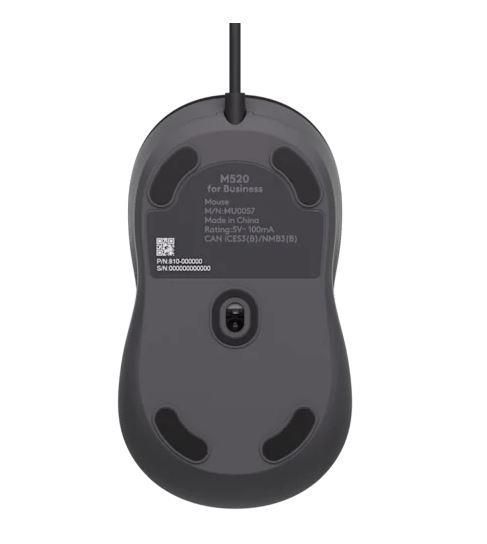 Маніпулятор миша дротова LOGITECH Signature M520 Wired Mouse for Business - GRAPHITE - USB - N/A - EMEA28i-935 - USB-C 388060 фото