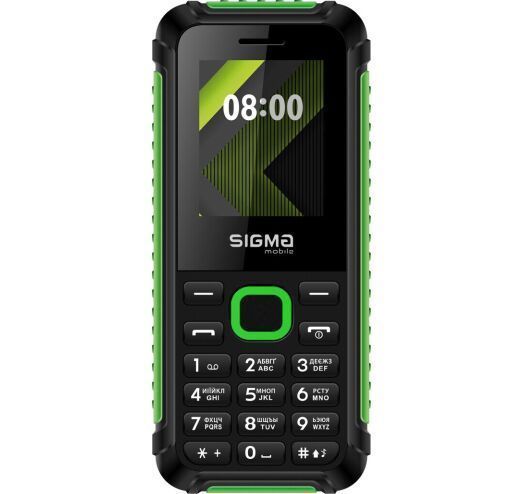 Телефон Sigma Mobile X-Style 18 Track Black/Green 140376 фото