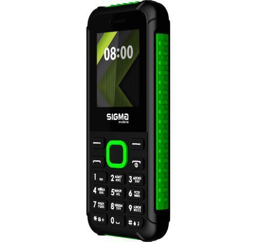 Телефон Sigma Mobile X-Style 18 Track Black/Green 140376 фото