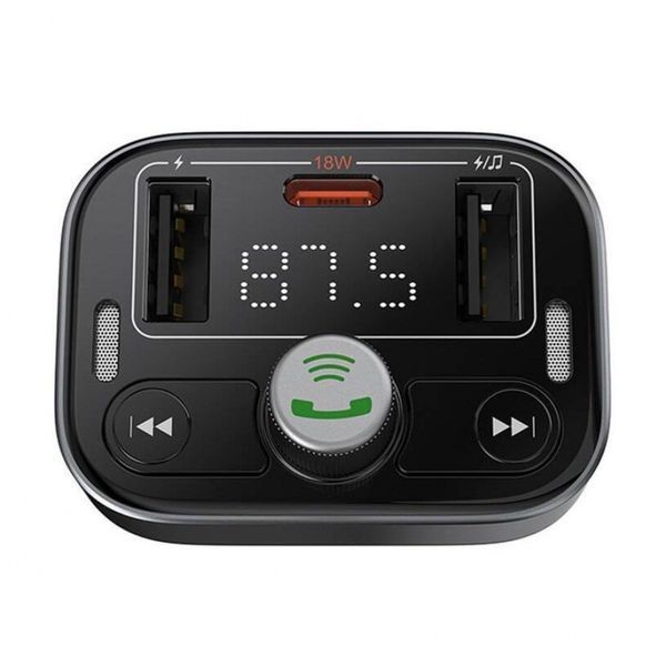 АЗП Baseus FM Launcher S-09 Pro 35W (PD+QC3.0) Type-C+2USB (C10762200113-00) black 396927 фото