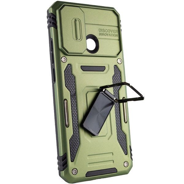 Ударостійкий чохол Camshield Army Ring для Xiaomi Redmi 9C / 10A Оливковий / Army Green 259241 фото