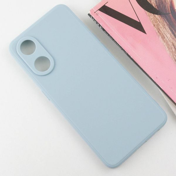 Силіконовий чохол Candy Full Camera для Oppo Reno 8 T 4G Сірий / Smoky Gray 286349 фото