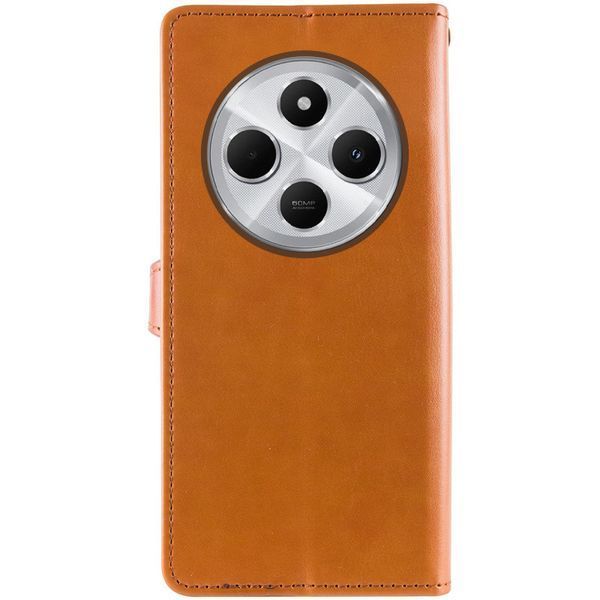 Шкіряний чохол книжка GETMAN Gallant (PU) для Xiaomi Redmi 14C / Poco C75 Коричневий 324639 фото