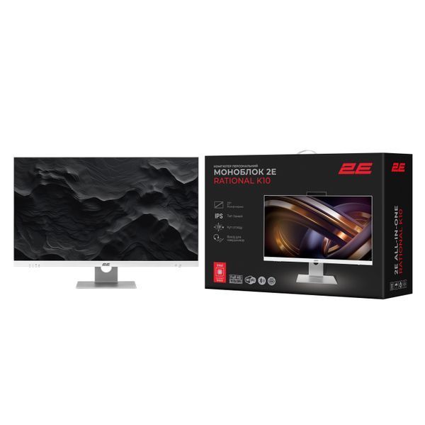 Комп'ютер персональний моноблок 2E Rational K10 27" FHD IPS Intel i5-12400, 16Gb, F512GB, UMA, B660, кл+м, FreeDos, білий (2E-K10.0005) 363677 фото