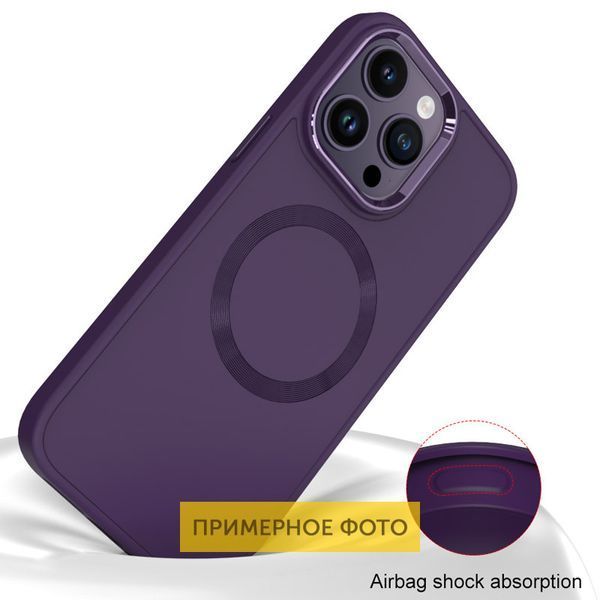 TPU чохол Bonbon Metal Style with MagSafe для Apple iPhone 16 Pro Max (6.9") Фіолетовий / Dark Purple 322921 фото