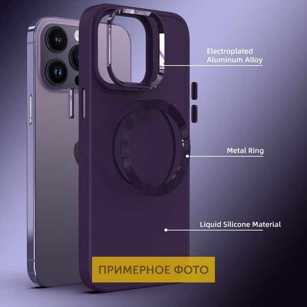 TPU чохол Bonbon Metal Style with MagSafe для Apple iPhone 16 Pro Max (6.9") Фіолетовий / Dark Purple 322921 фото
