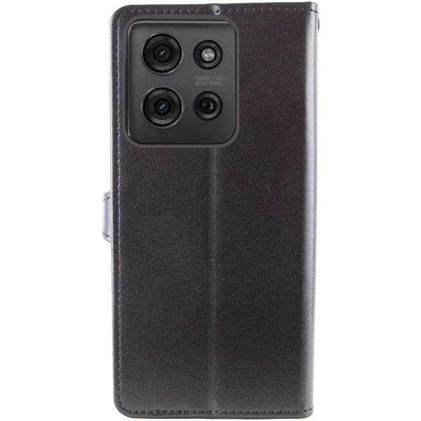 Шкіряний чохол-книжка GETMAN Gallant (PU) для Motorola Moto G75 5G Чорний 358660 фото