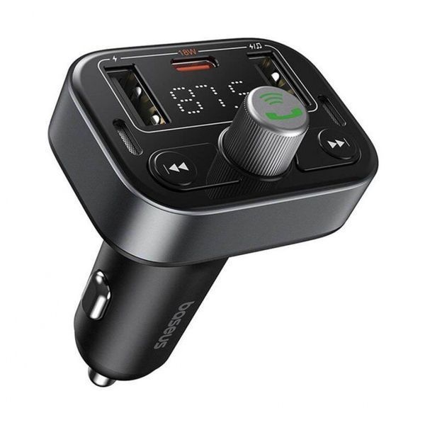 АЗП Baseus FM Launcher S-09 Pro 35W (PD+QC3.0) Type-C+2USB (C10762200113-00) black 396927 фото