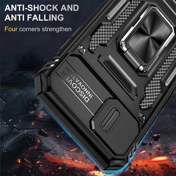 Ударостійкий чохол Camshield Army Ring для Apple iPhone 7 / 8 / SE (2020) (4.7") Чорний / Black 283595 фото