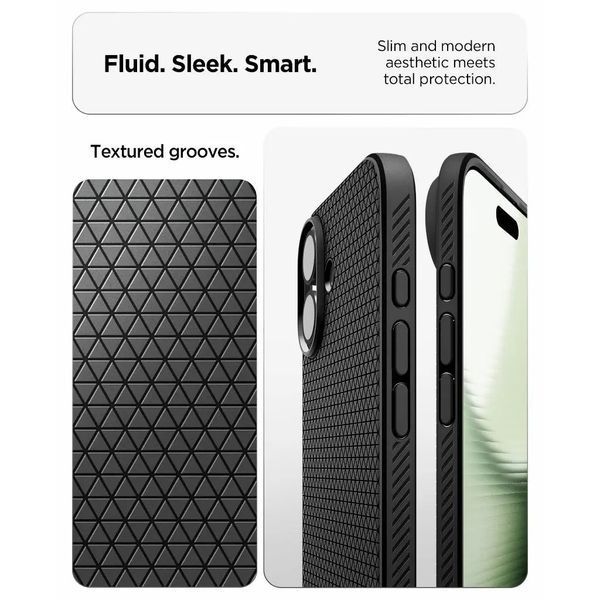 Чохол Spigen для iPhone 17, Liquid Air, Matte Black (ACS10369) 395543 фото