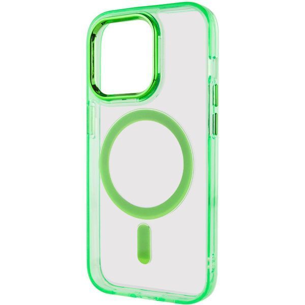 Чохол TPU Iris with MagSafe для Apple iPhone 13 Pro (6.1") Салатовий 272131 фото