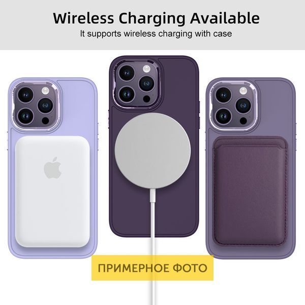 TPU чохол Bonbon Metal Style with MagSafe для Apple iPhone 16 Pro Max (6.9") Фіолетовий / Dark Purple 322921 фото