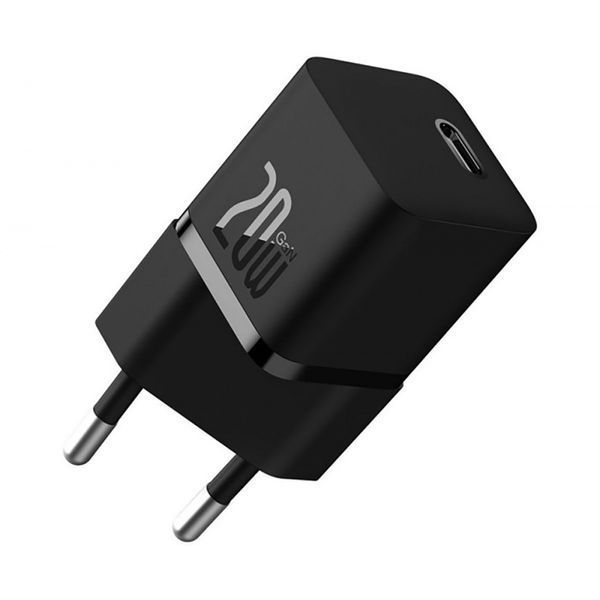 Зарядний Пристрій Baseus GaN5S 20W Fast Charger (1 Type-C) (P10162503113-00) Black 286642 фото