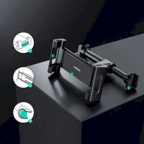 Автомобільний тримач UGREEN LP160 Car Headrest Mount Holder (60108) Black 288254 фото
