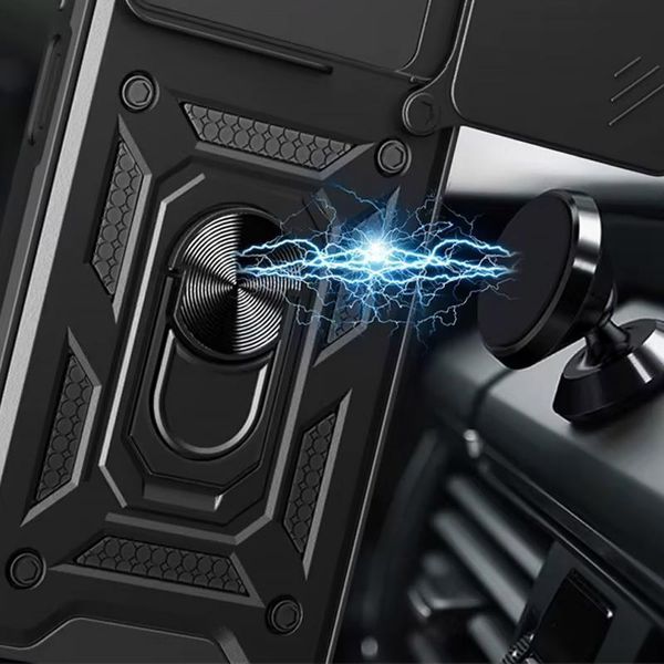 Чохол Ummi Camshield Serge Ring для Xiaomi Redmi 13 4G / Poco M6 4G Чорний 390747 фото