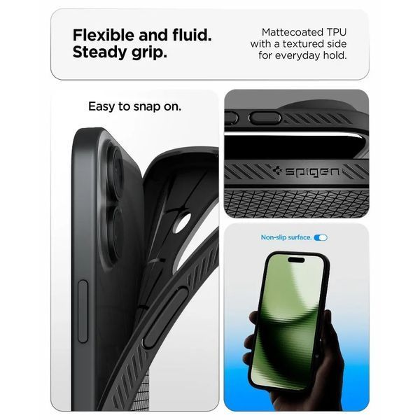 Чохол Spigen для iPhone 17, Liquid Air, Matte Black (ACS10369) 395543 фото