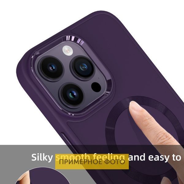 TPU чохол Bonbon Metal Style with MagSafe для Apple iPhone 16 Pro Max (6.9") Фіолетовий / Dark Purple 322921 фото