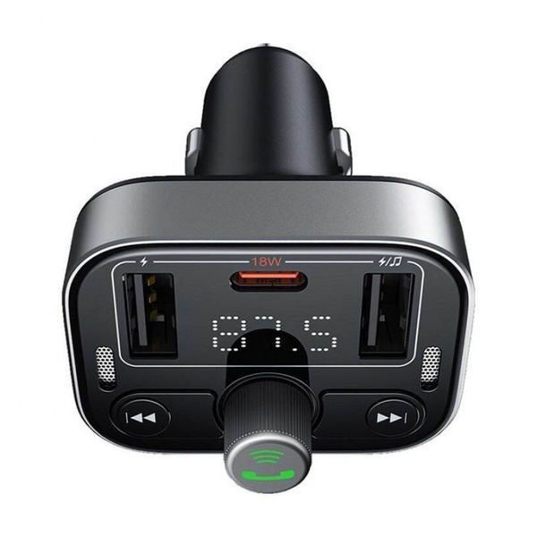 АЗП Baseus FM Launcher S-09 Pro 35W (PD+QC3.0) Type-C+2USB (C10762200113-00) black 396927 фото
